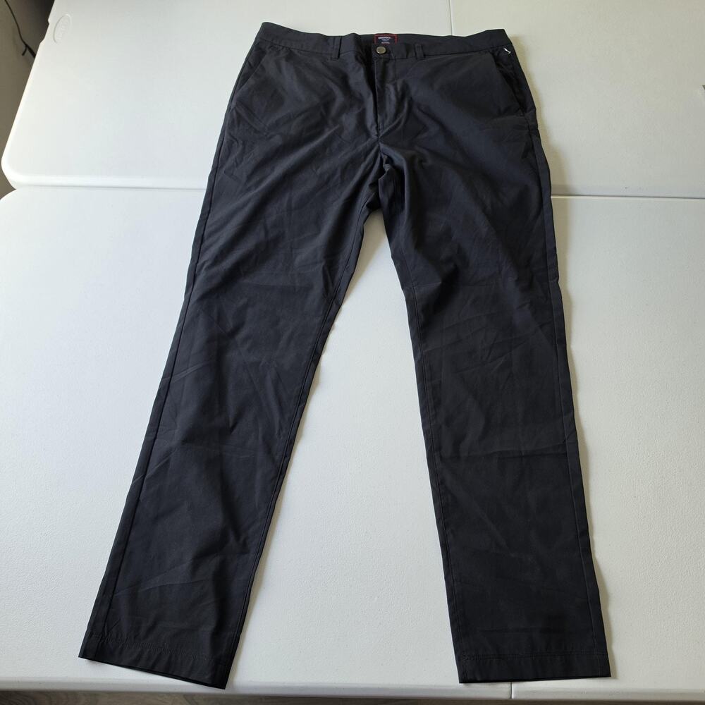 UNTUCKit Traveler Pants Mens 36x32 Black Slim Fit Travel Chino Stretch Casual